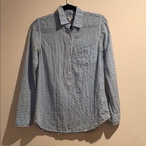 J. Crew Crinkle Pop Over Shirt